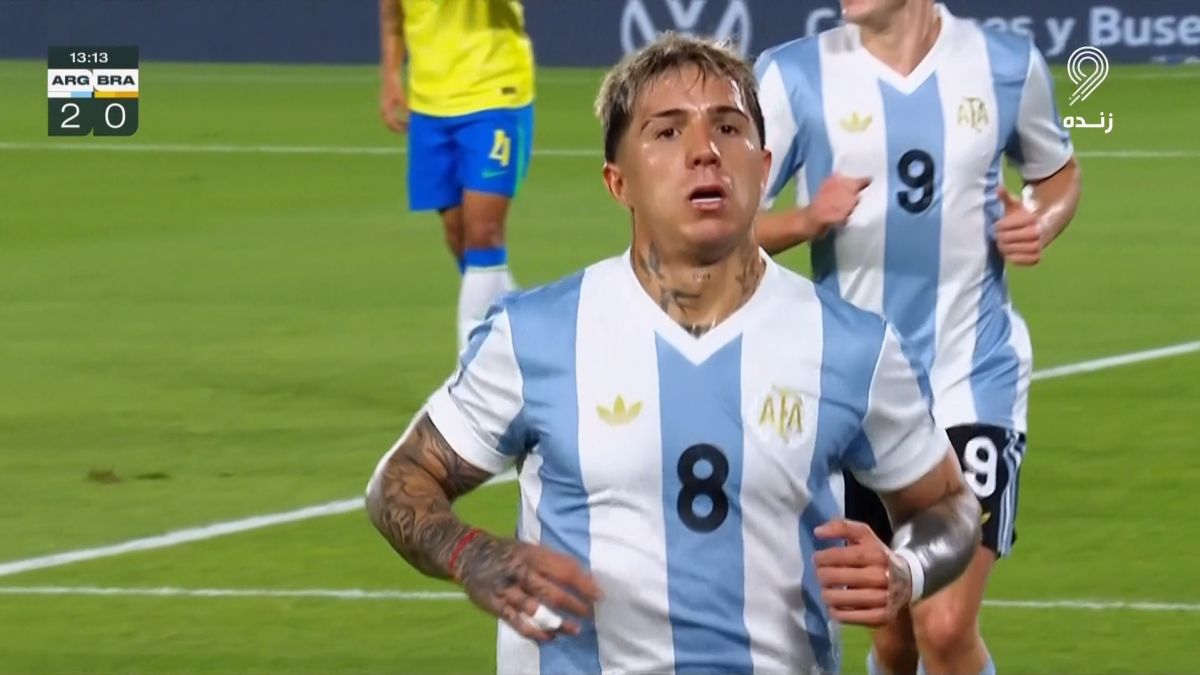 گل دوم آرژانتین به برزیل (انزو فرناندز)