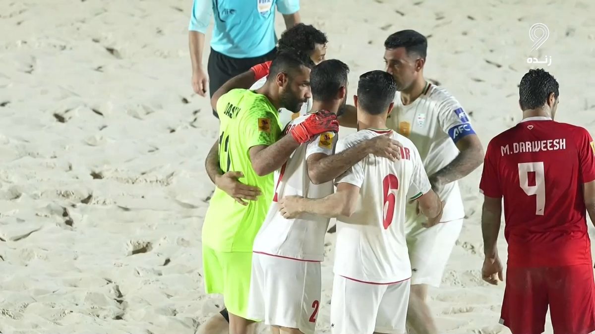 گل هفتم ساحلی ایران به بحرین (عباس رضایی)