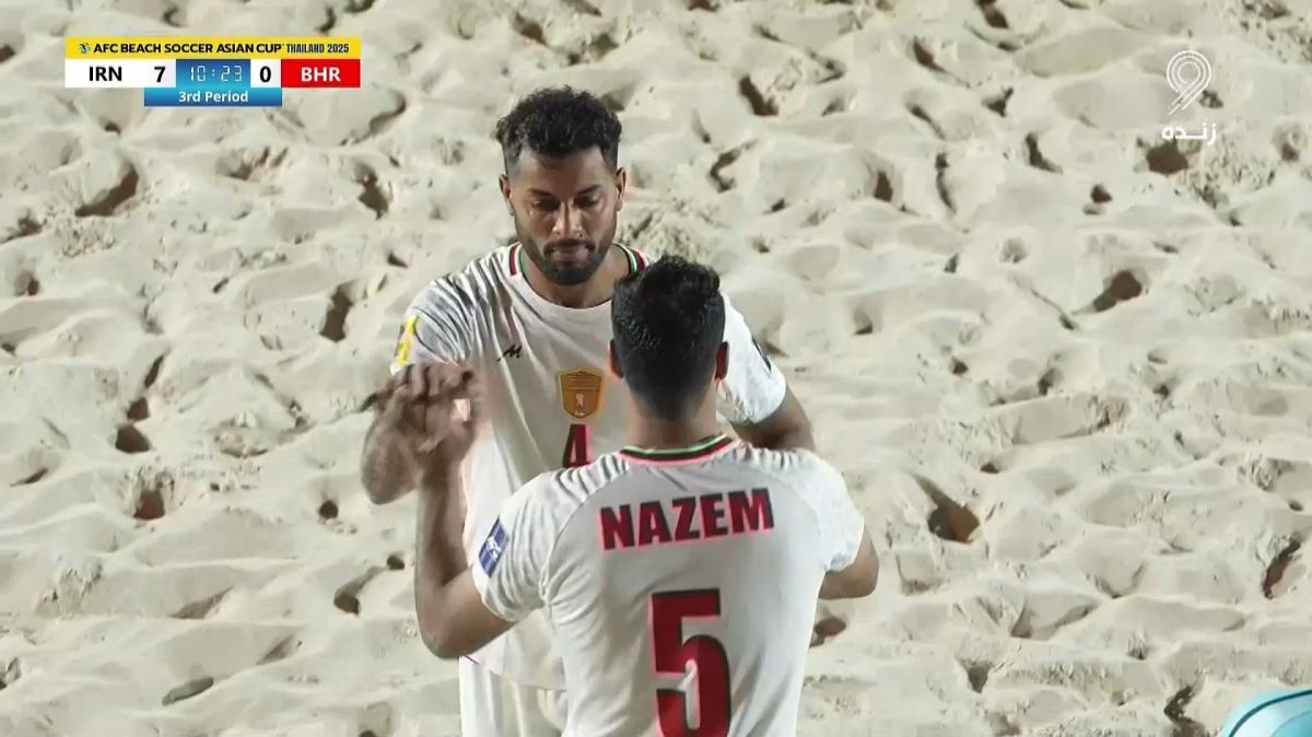 گل هشتم ساحلی ایران به بحرین (سعید پیرامون)