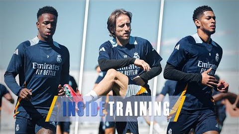 تمرین رئال مادرید قبل از بازی با لگانس