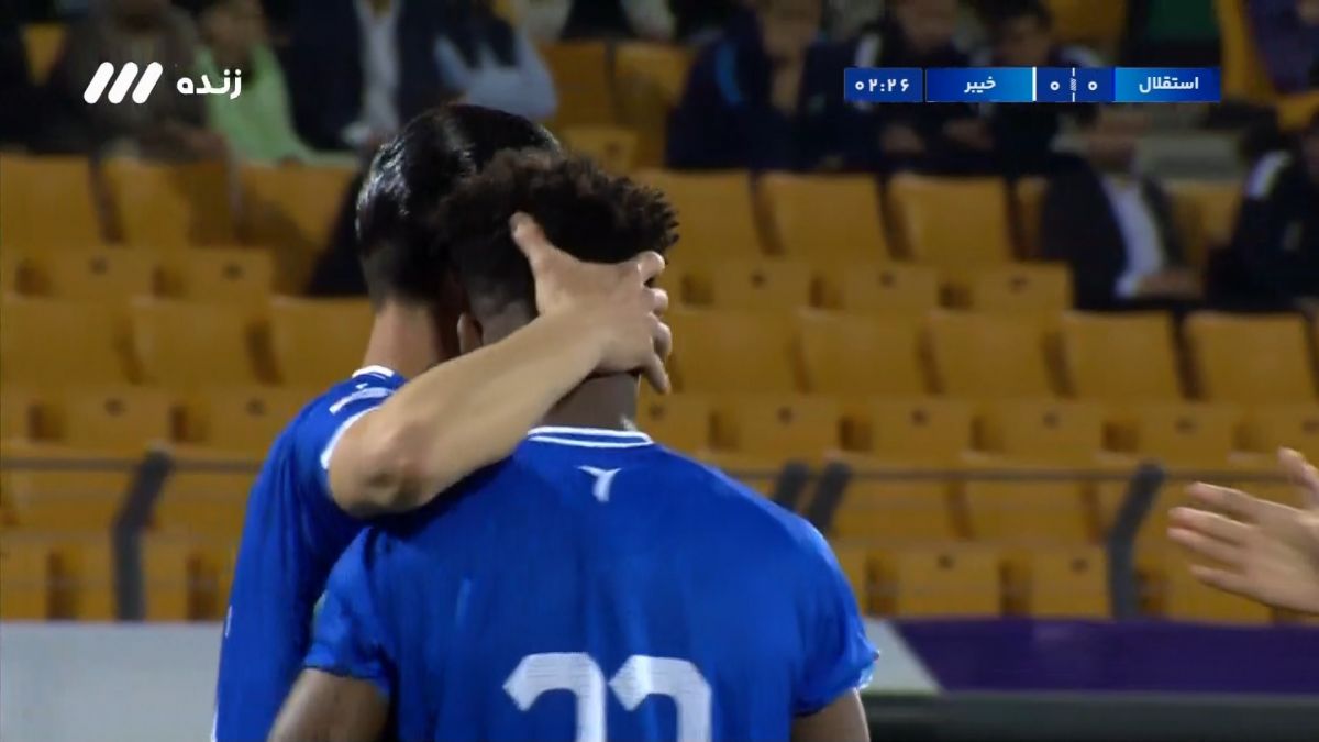 گل اول استقلال به خیبر خرم آباد (محمدرضا آزادی)