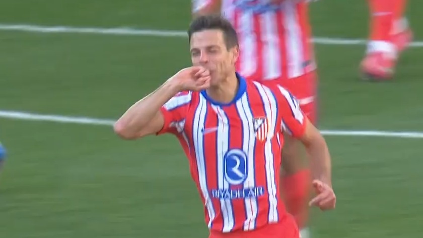 گل اول اتلتیکو مادرید به اسپانیول (سزار آزپیلیکوئتا)