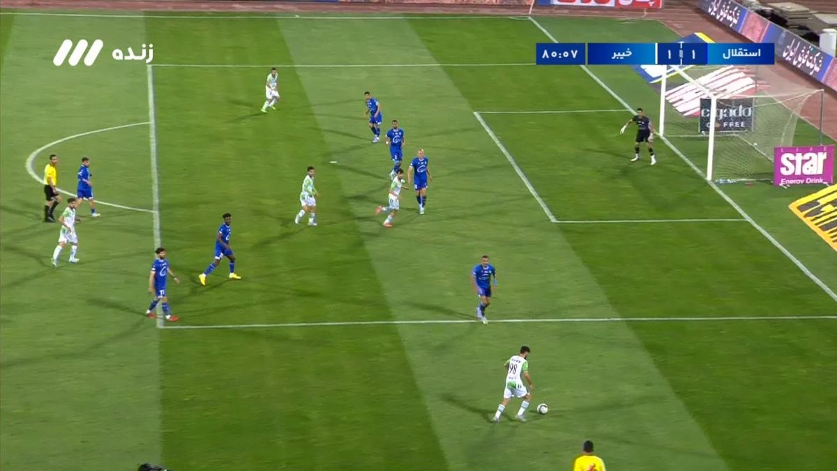 تیر دروازه مانع گل دوم خیبر به استقلال شد