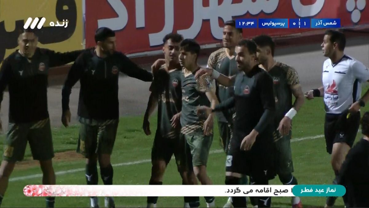 گل اول شمس آذر به پرسپولیس (قیچی برگردان تماشایی مجتبی فخریان)