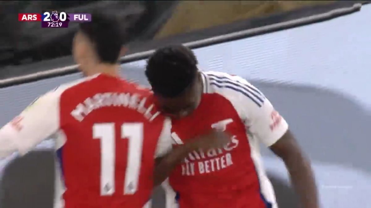 گل دوم آرسنال به فولام (ساکا)