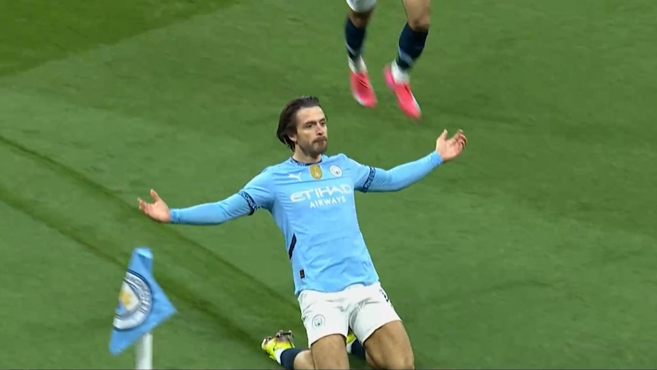 گل اول منچسترسیتی به لسترسیتی (گریلیش)