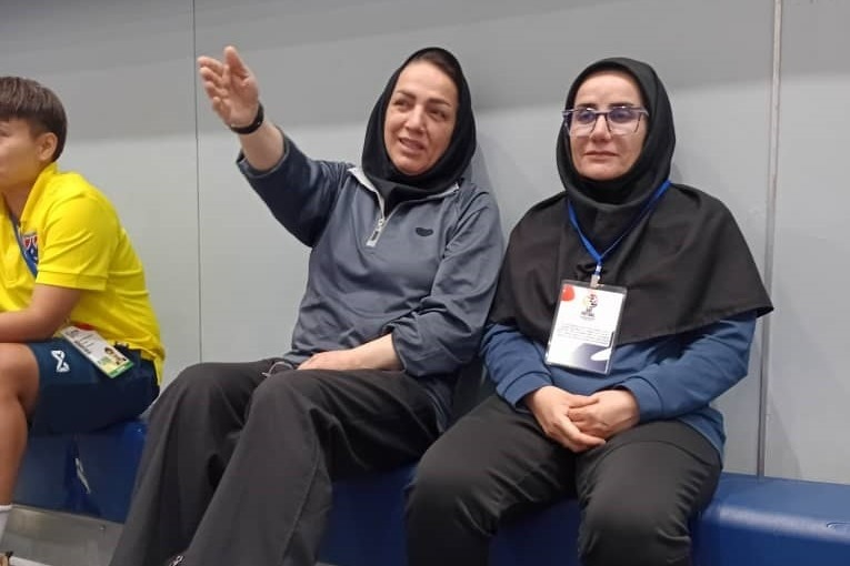 حضور کادر فنی تیم ملی فوتسال بانوان ایران در دیدار ازبکستان و تایلند