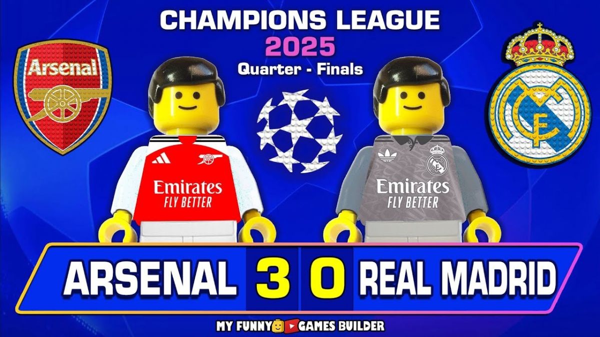 شبیه سازی بازی آرسنال 3-0 رئال مادرید با عروسک لگو