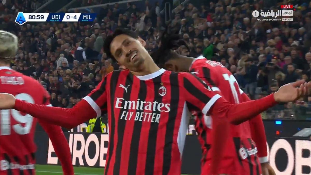 گل چهارم میلان به اودینزه (تیجانی ریندرز)