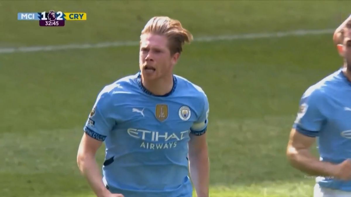 گل اول منچسترسیتی به کریستال پالاس (سوپرگل دی بروینه)