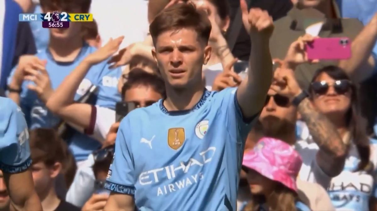 گل چهارم منچسترسیتی به کریستال پالاس (جیمز مک آتی)