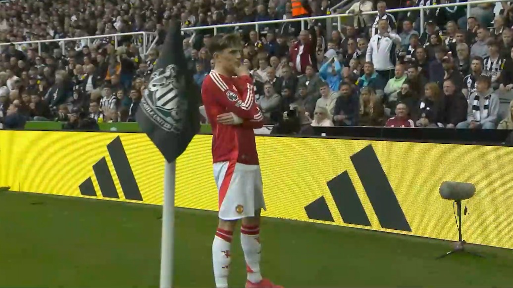 گل اول منچستر یونایتد به نیوکاسل (گارناچو)