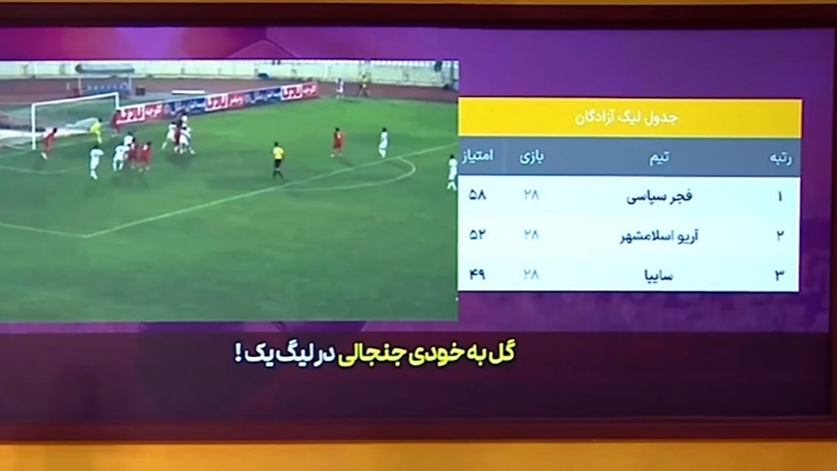 گل به خودی عجیب در لیگ یک!