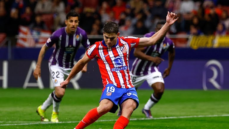 گل سوم اتلتیکو مادرید به وایادولید (دبل خولیان آلوارز)