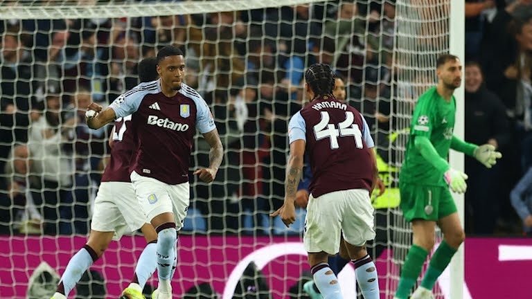 گل سوم استون ویلا به پاری سن ژرمن (عزری کنسا)