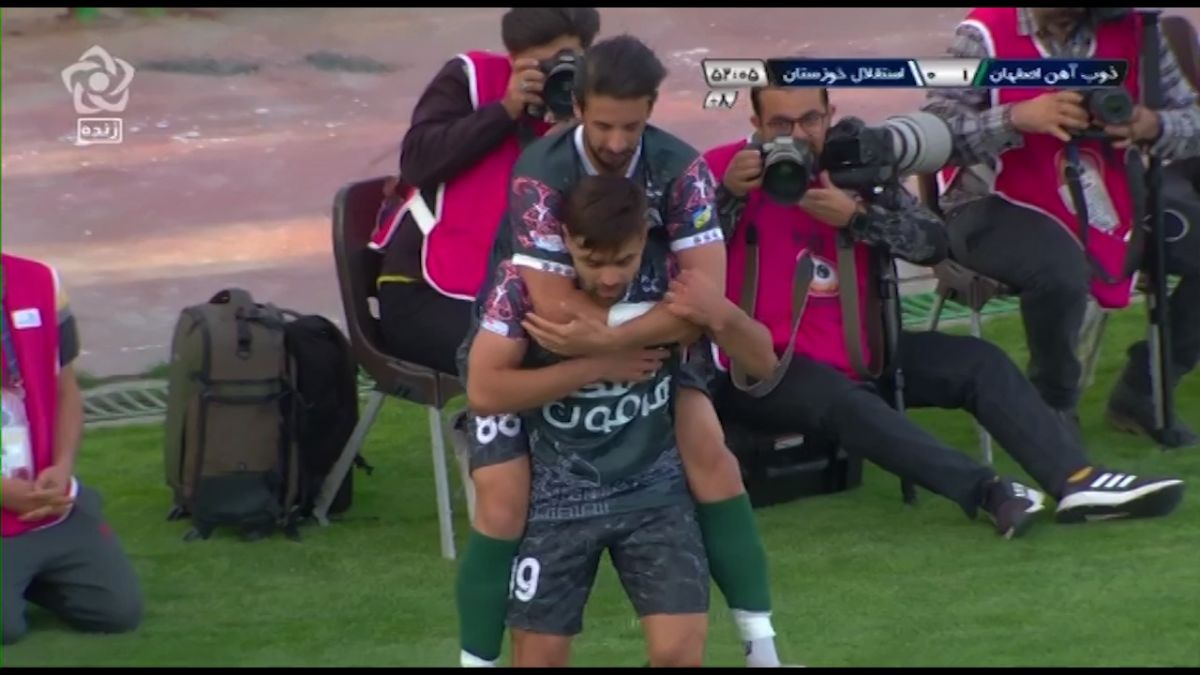 گل اول ذوب آهن به استقلال خوزستان (پدرام قاضی پور)