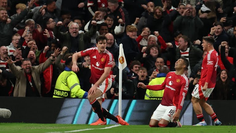 گل پنجم منچستر یونایتد به لیون (مگوایر دقیقه 121)