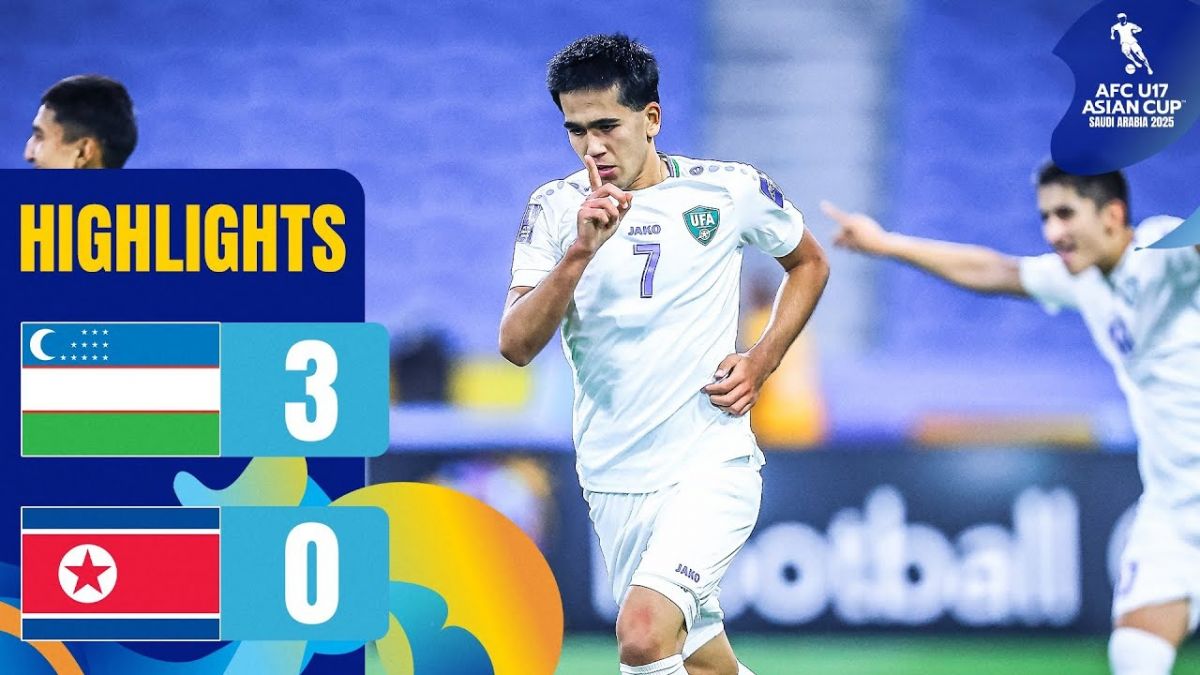 خلاصه بازی ازبکستان 3-0 کره شمالی (نیمه نهایی نوجوانان آسیا 2025)