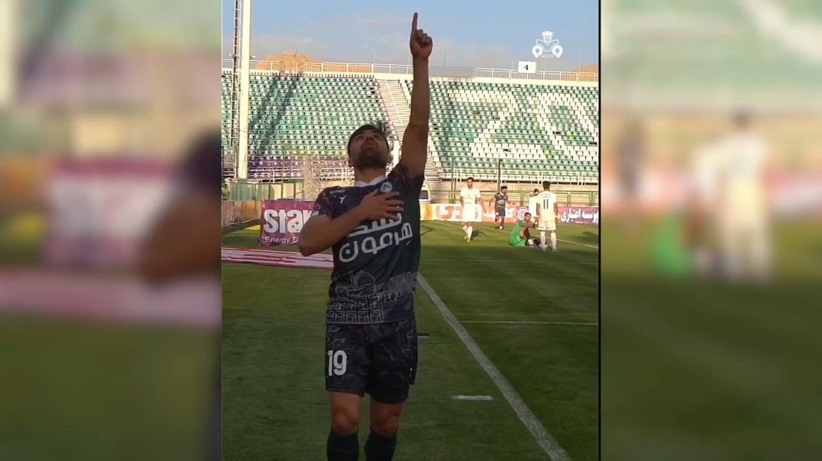 گل پدرام قاضی‌پور به استقلال خوزستان از قاب دوربین ذوب آهن