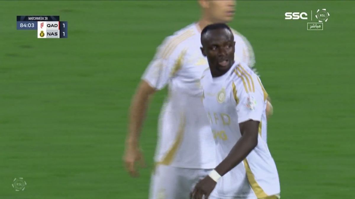 گل اول النصر به القادسیه عربستان (سادیو مانه)