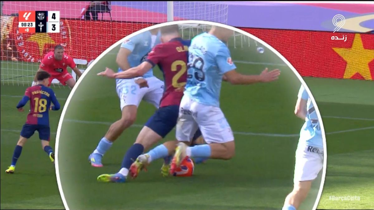 تصویری که نشان می‌دهد پنالتی روی اولمو کاملا درست بود