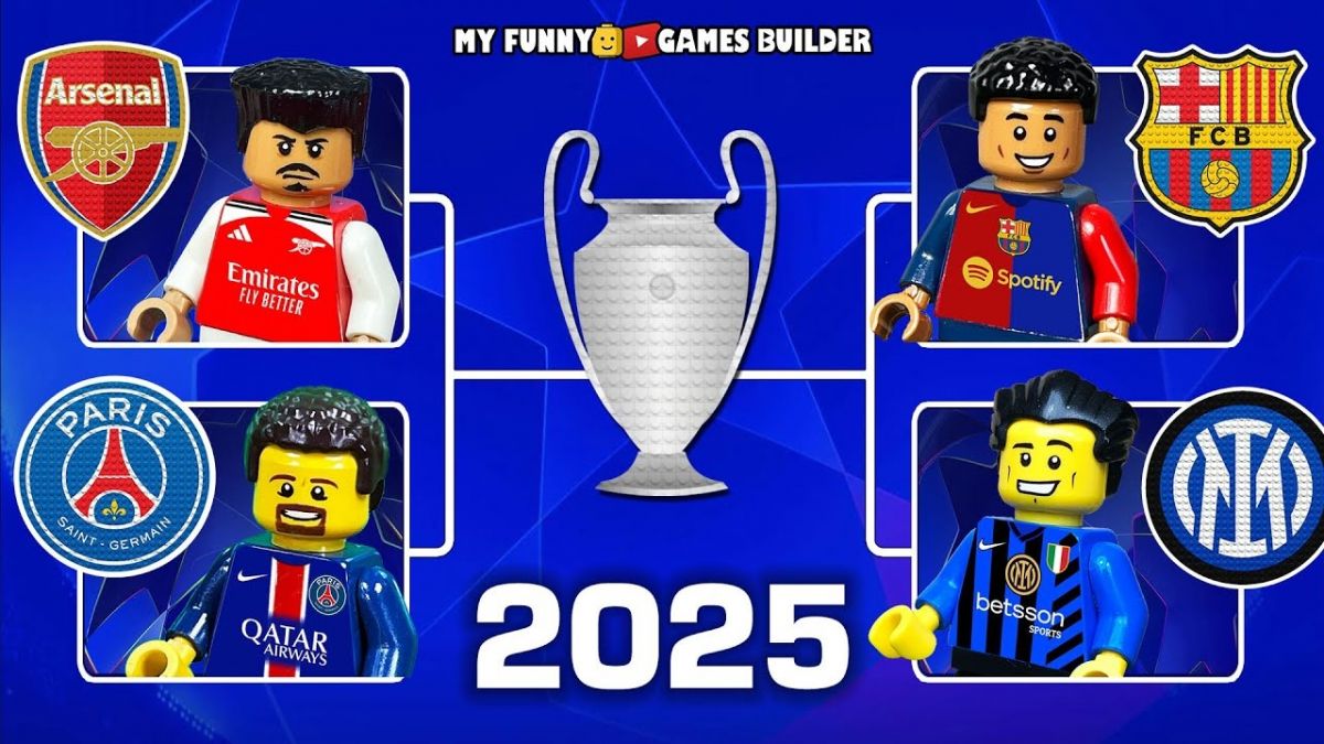 پیش بازی نیمه نهایی لیگ قهرمانان اروپا با عروسک لگو