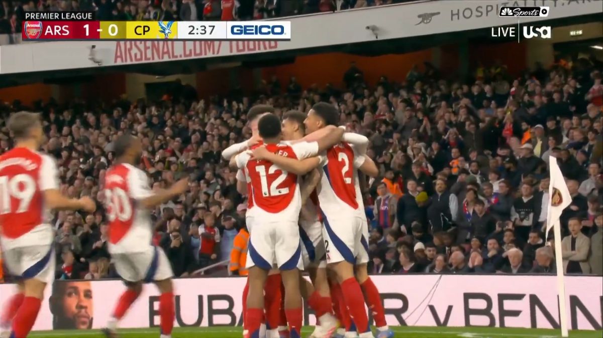 گل اول آرسنال به کریستال پالاس (یاکوب کیویور)