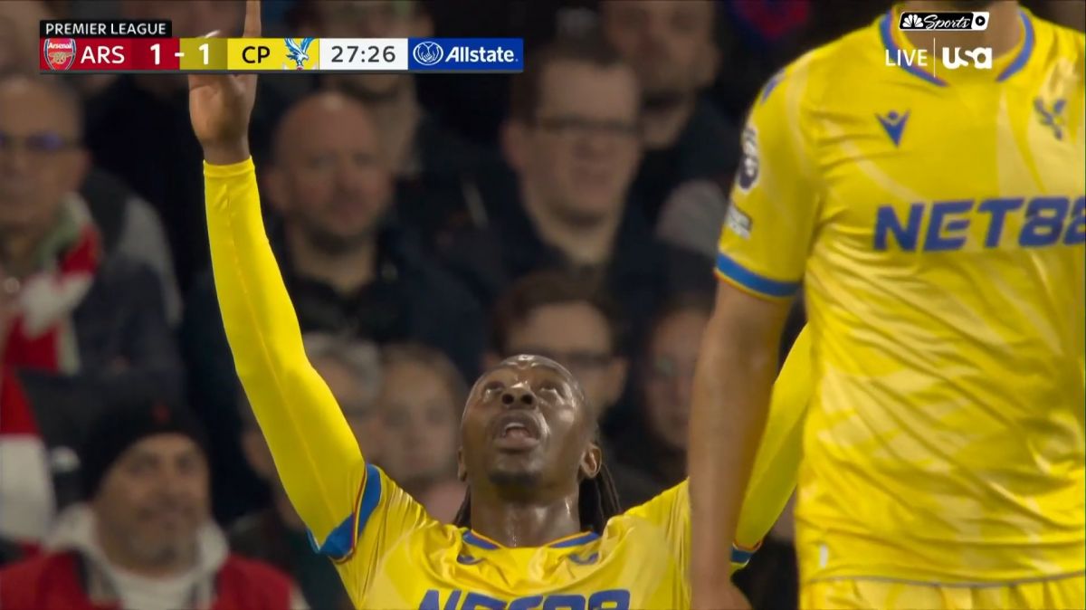 گل اول کریستال پالاس به آرسنال (ابرچی ازه)