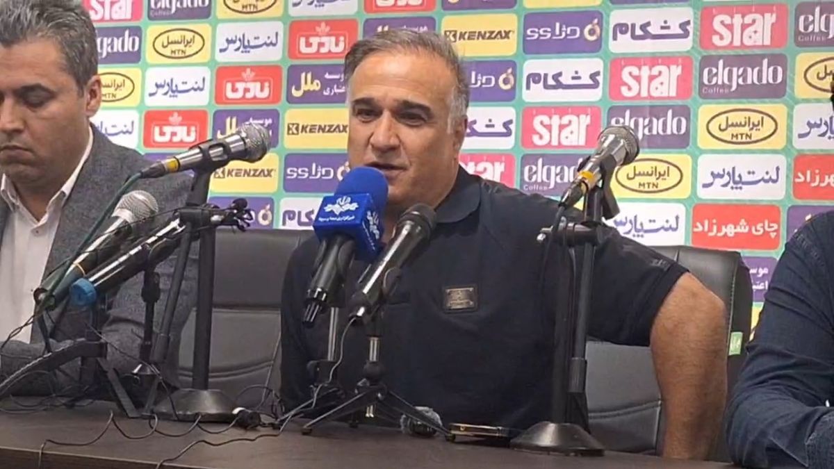 کنفرانس خبری دین محمدی سرمربی پیکان پس از شکست مقابل استقلال