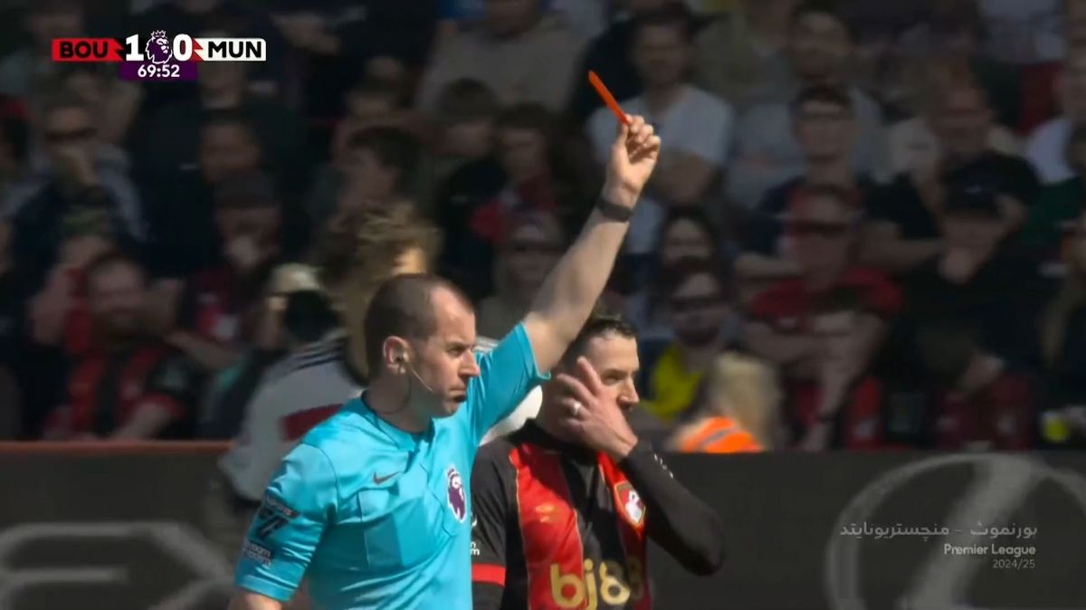 اخراج اوانیلسون؛ بورنموث مقابل منچستر یونایتد 10 نفره شد