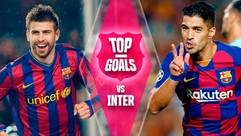 گل های برتر بارسلونا در مقابل اینتر