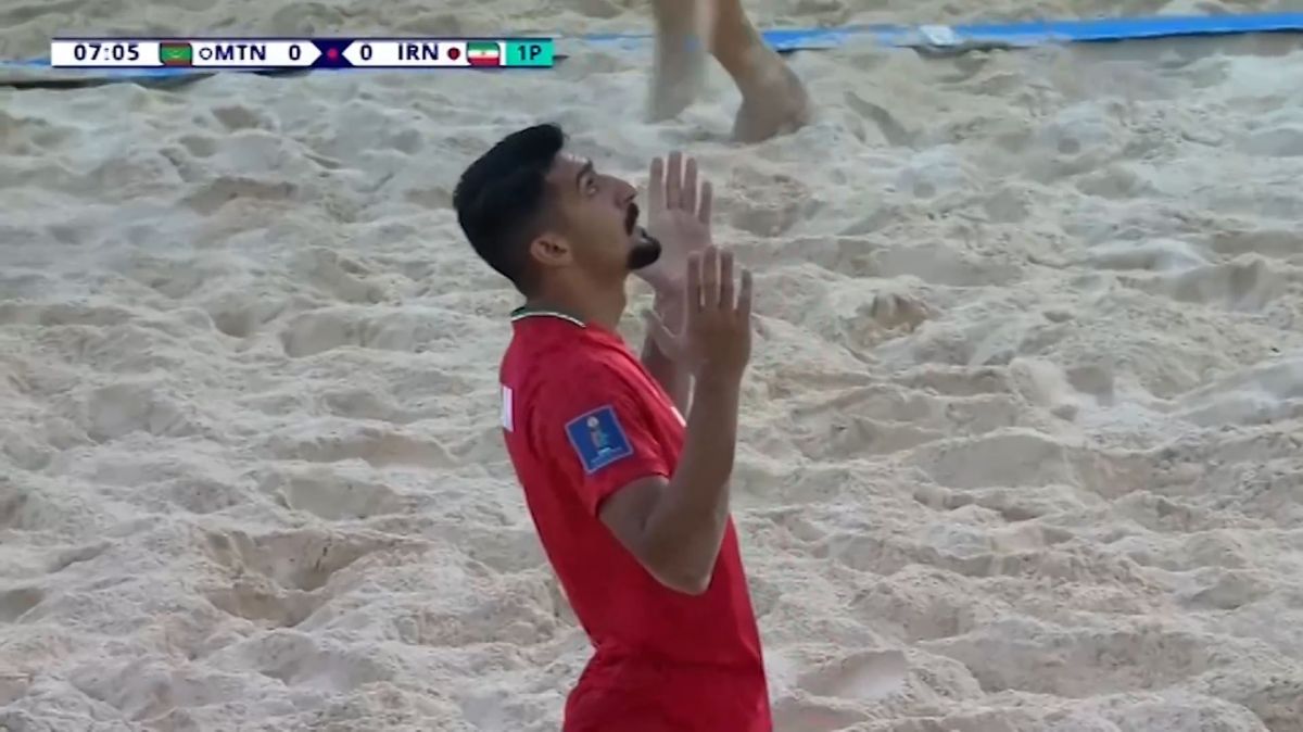 گل اول تیم ملی فوتبال ساحلی ایران به موریتانی (امیری)