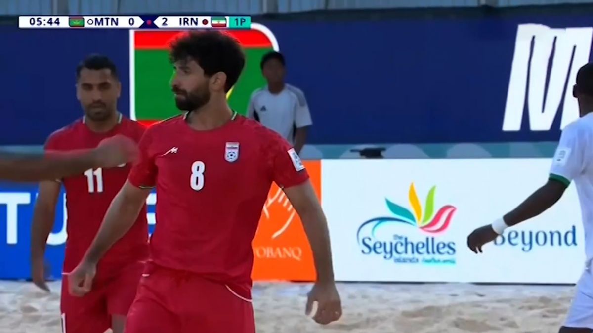 گل دوم تیم ملی فوتبال ساحلی ایران به موریتانی (محمدپور)