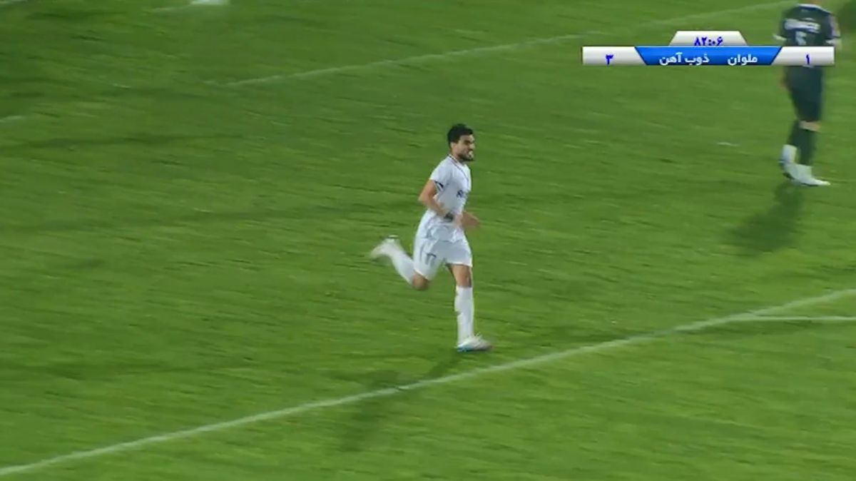 گل دوم ملوان به ذوب آهن (رضا غندی پور)