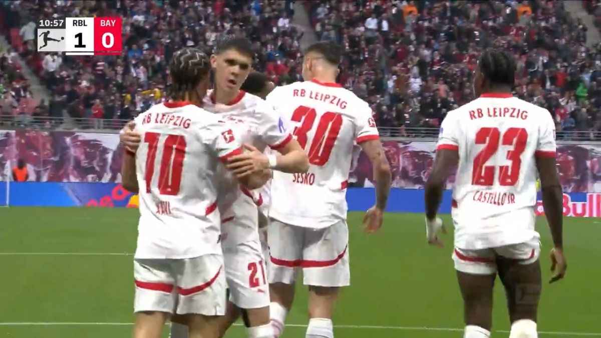 گل اول لایپزیش به بایرن مونیخ (ضربه زیبای بنجامین ششکو)