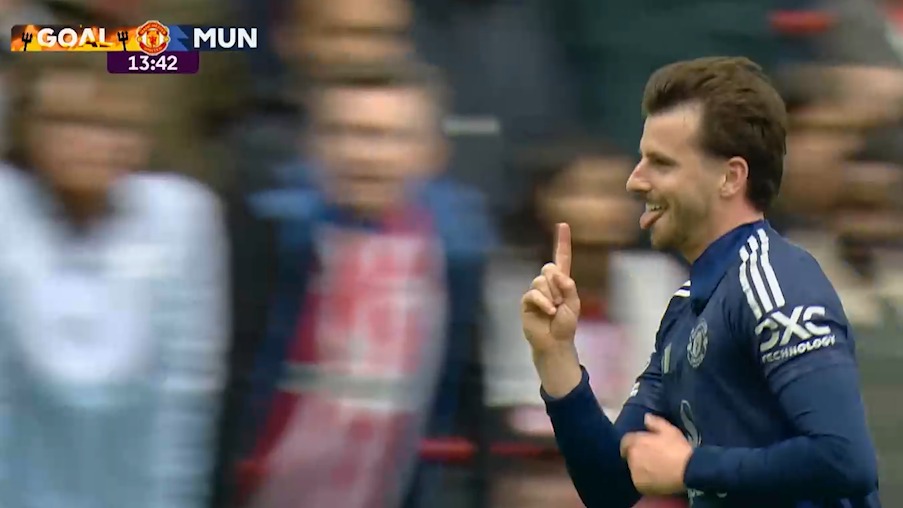 گل اول منچستر یونایتد به برنتفورد (میسون مونت)