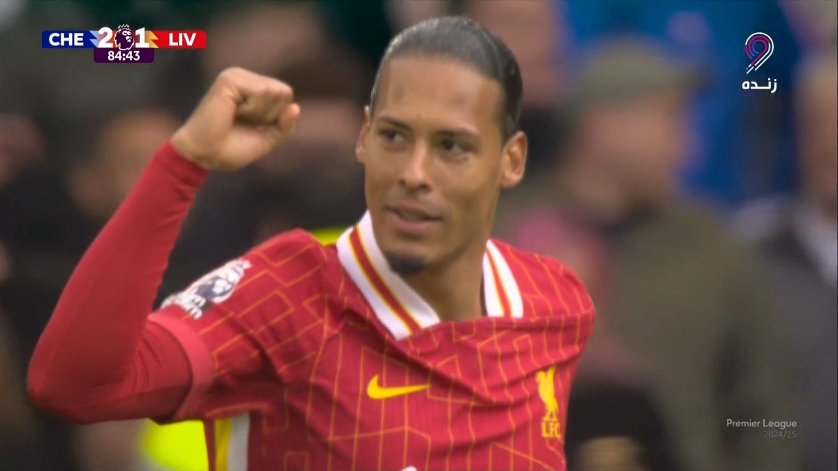 گل اول لیورپول به چلسی (فن دایک)