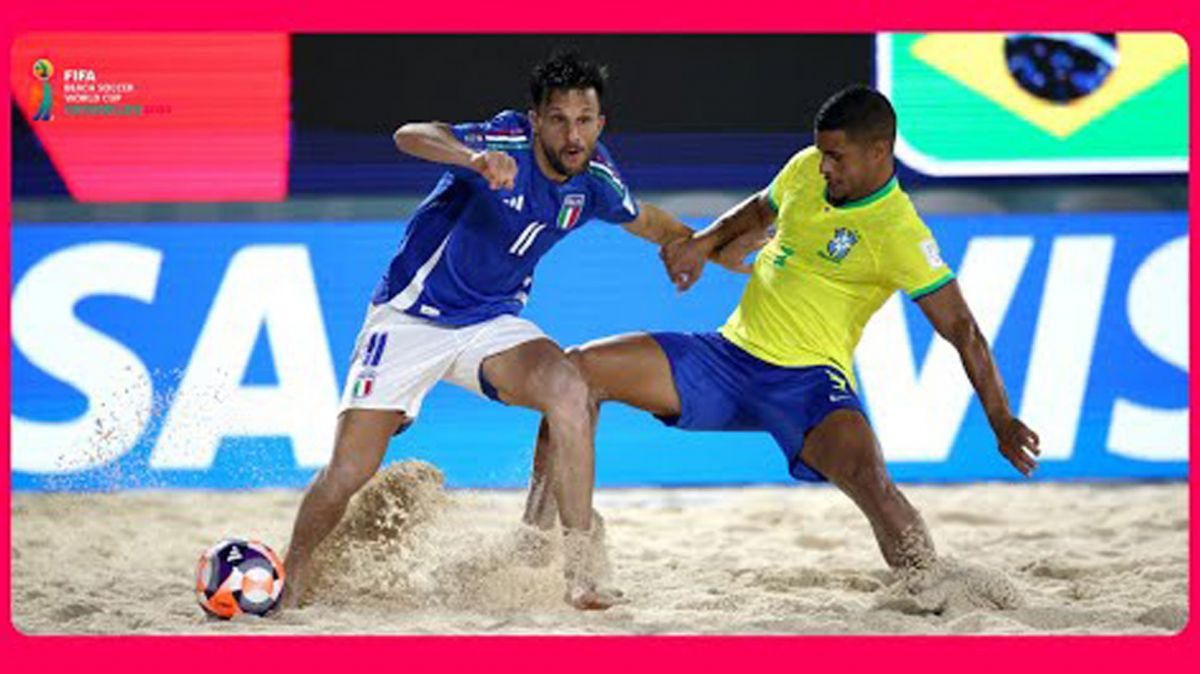 خلاصه بازی تیم ملی فوتبال ساحلی برزیل 2-1 ایتالیا