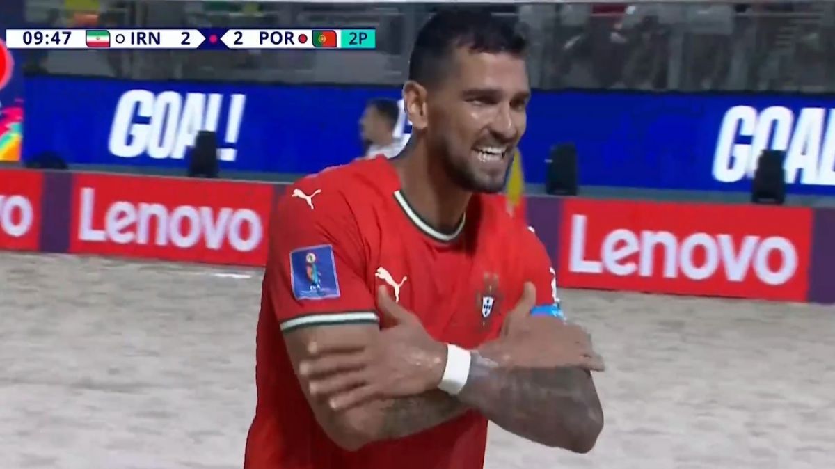 گل دوم تیم ملی فوتبال ساحلی پرتغال به ایران (فیلیپه)
