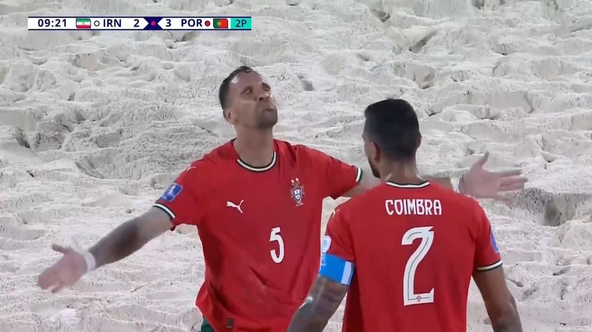 گل سوم تیم ملی فوتبال ساحلی پرتغال به ایران (جوردن)