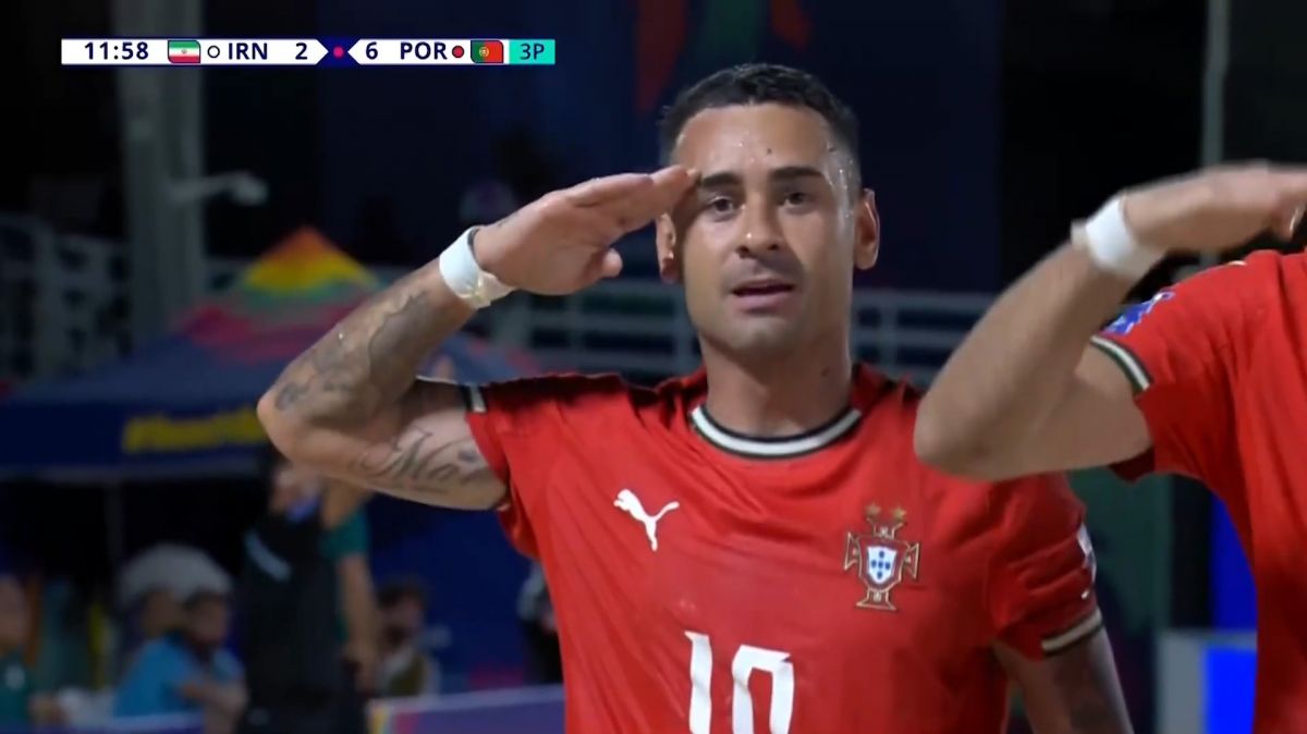 گل ششم تیم ملی فوتبال ساحلی پرتغال به ایران (مارتینز)