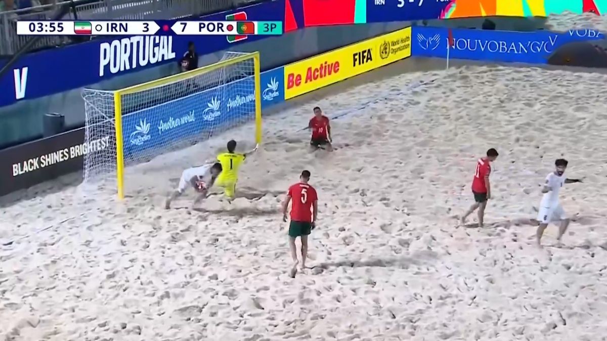 گل چهارم تیم ملی فوتبال ساحلی ایران به پرتغال (نظرزاده)