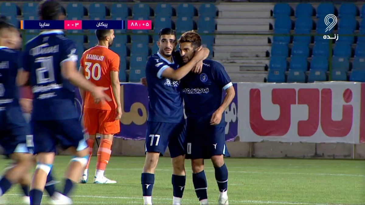 گل سوم پیکان به سایپا (عرفان جمشیدی)