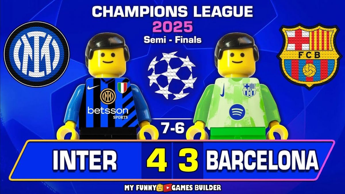 شبیه سازی گلهای بازی اینتر 4-3 بارسلونا با عروسک لگو