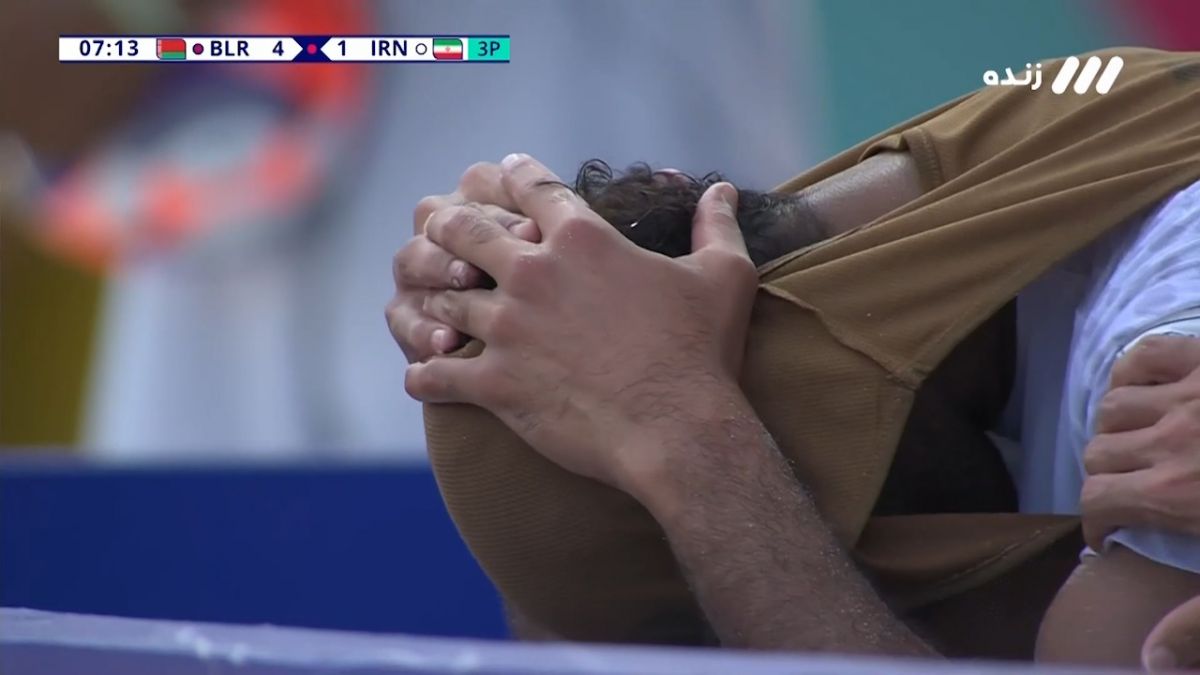 گل چهارم فوتبال ساحلی بلاروس به ایران (ریابکو)