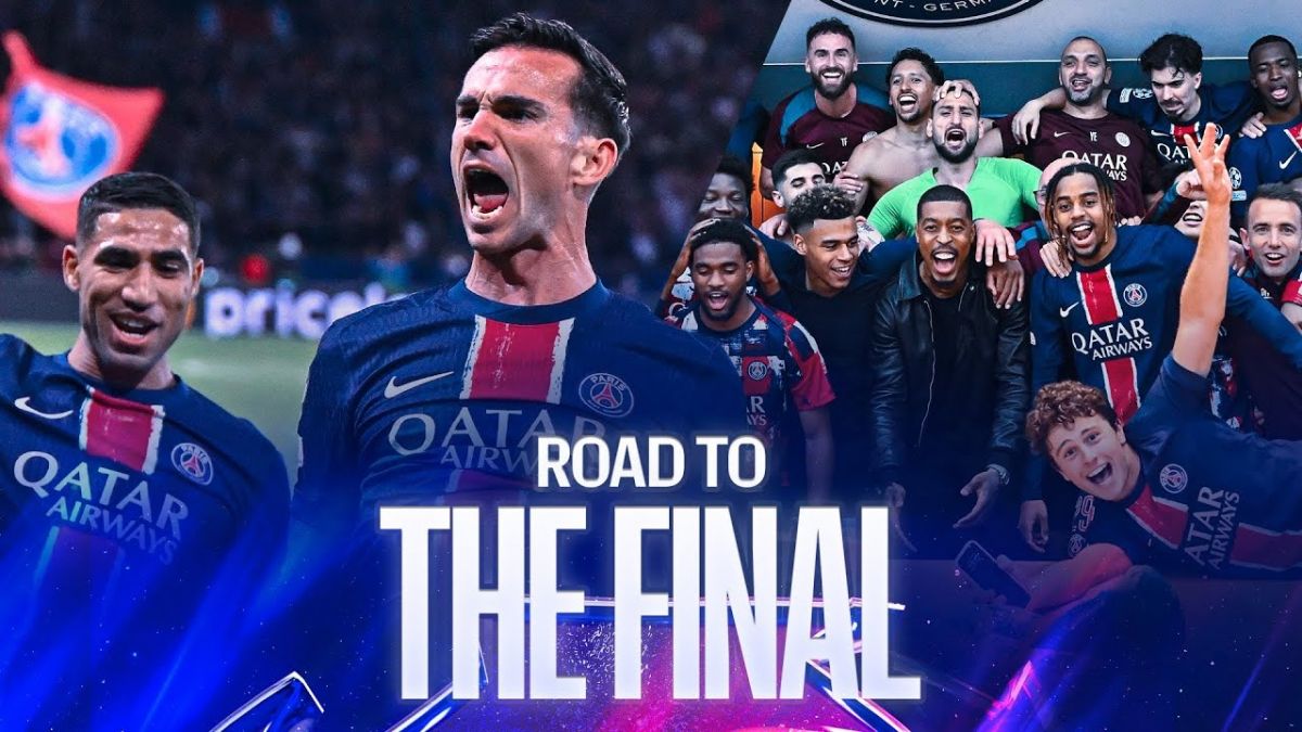 رختکن پاری سن ژرمن بعد از برد آرسنال و صعود به فینال