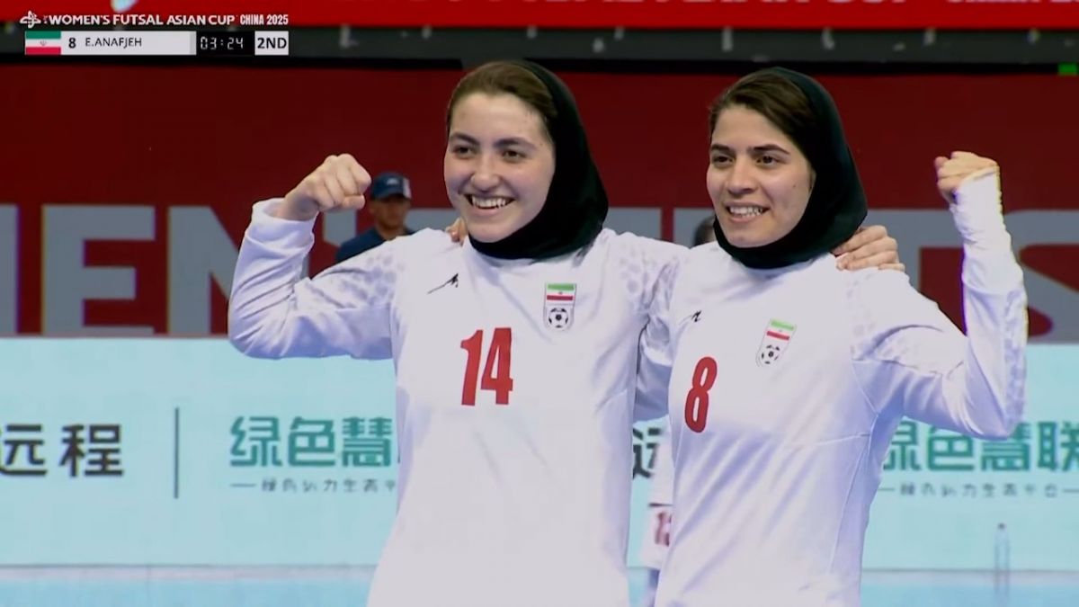 گل سوم فوتسال بانوان ایران به هنگ کنگ (دبل الهام عناف چه)