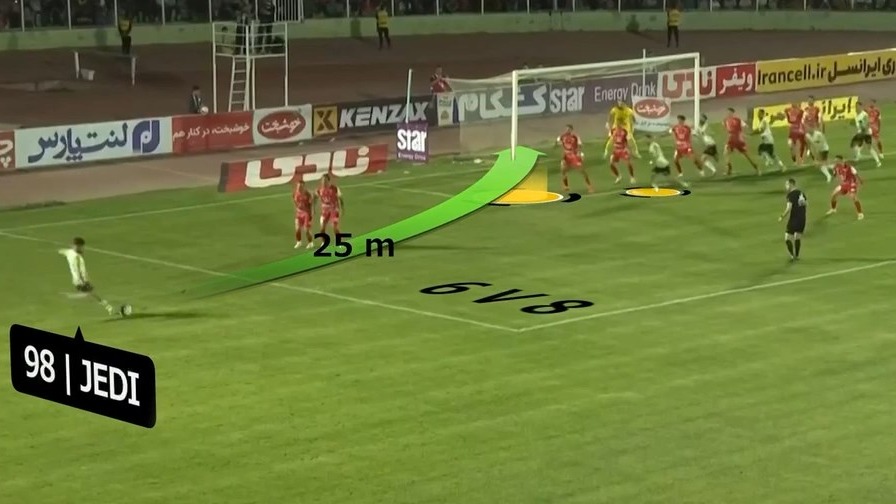آنالیز اختصاصی گل‌های بازی خیبر 1-2 پرسپولیس