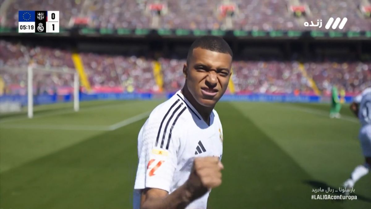 گل اول رئال مادرید به بارسلونا (کیلیان امباپه - پنالتی)