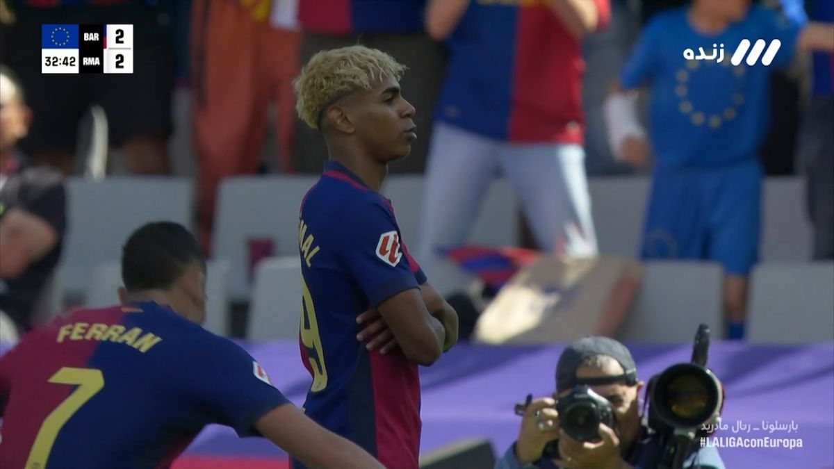 گل دوم بارسلونا به رئال مادرید (سوپرگل یامال)